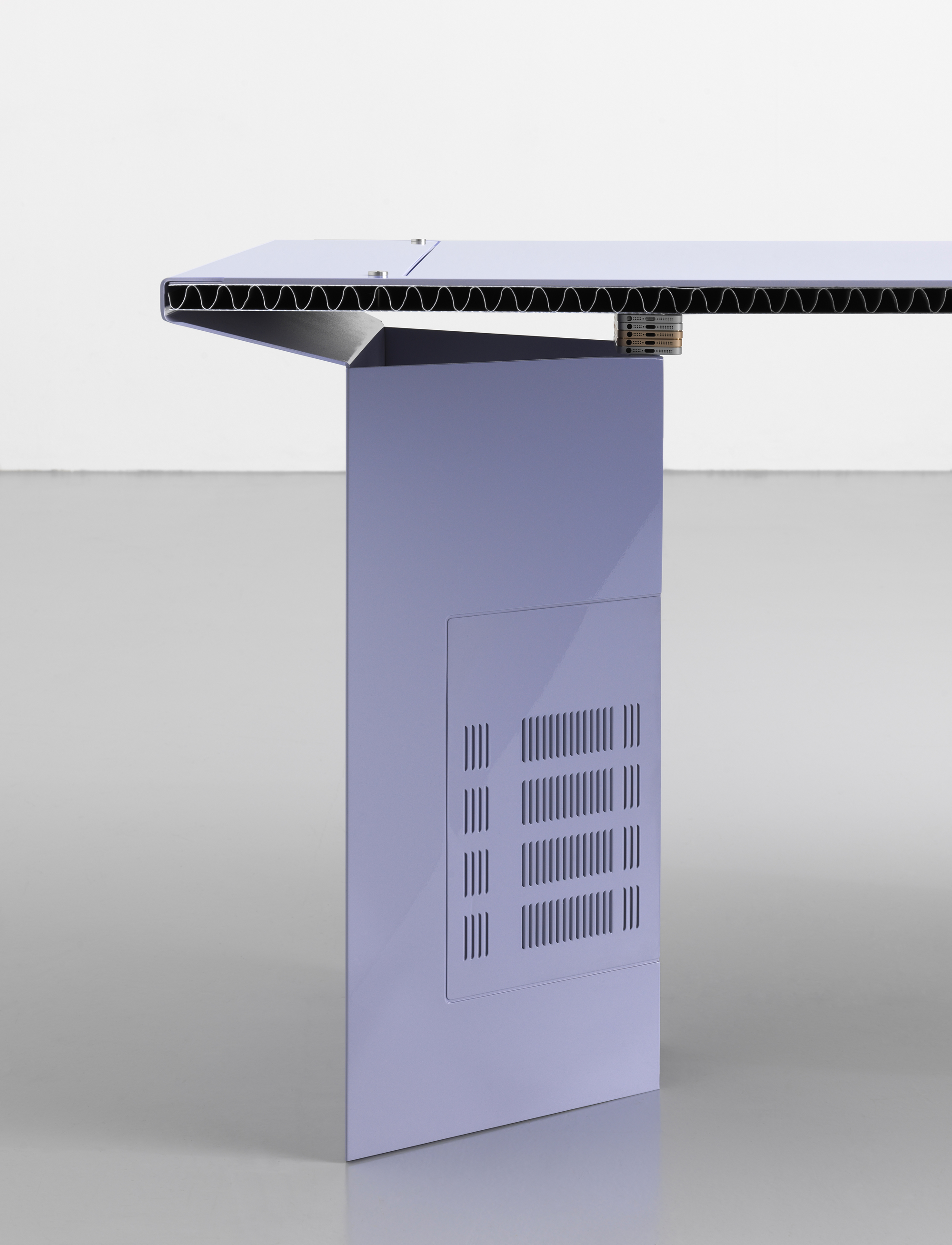Ore Streams metal table detail by jeroen van de gruiter designed with Formafantasma